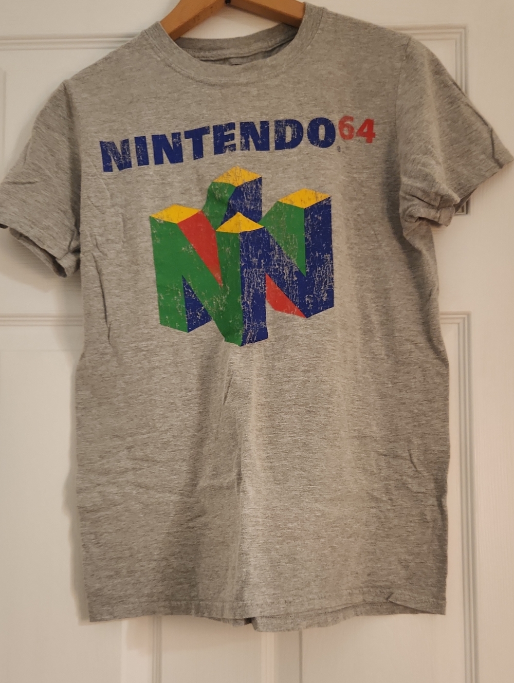 Nintendo Gray Short Sleeve Tee with Multicolor N64 Logo